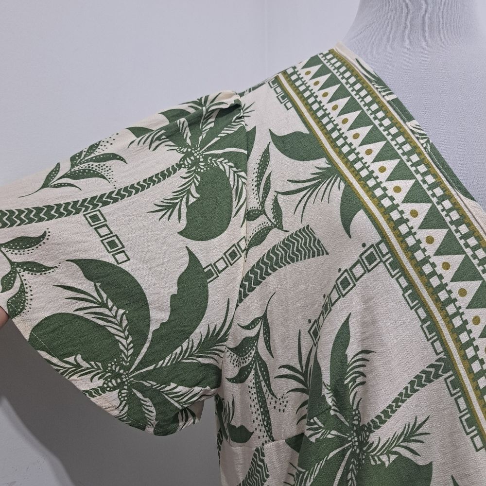 BloomChic  Tropical Palm Print Boho Chic Midi Dress Size 22-24 Multi-Color NWT - Picture 10 of 17